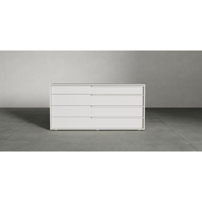Mangotsfield 60" W 4-Drawer Soft-Close Dresser, Chateau Gray