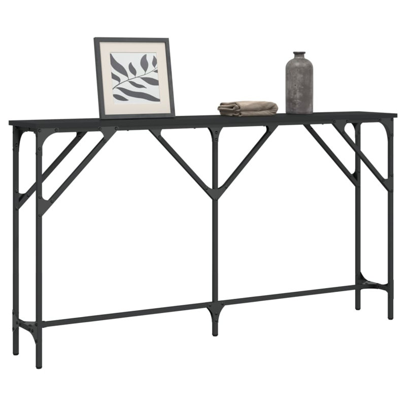 Virdia Console Table, 29.5" H x 55.1" W x 9.1" D, Black