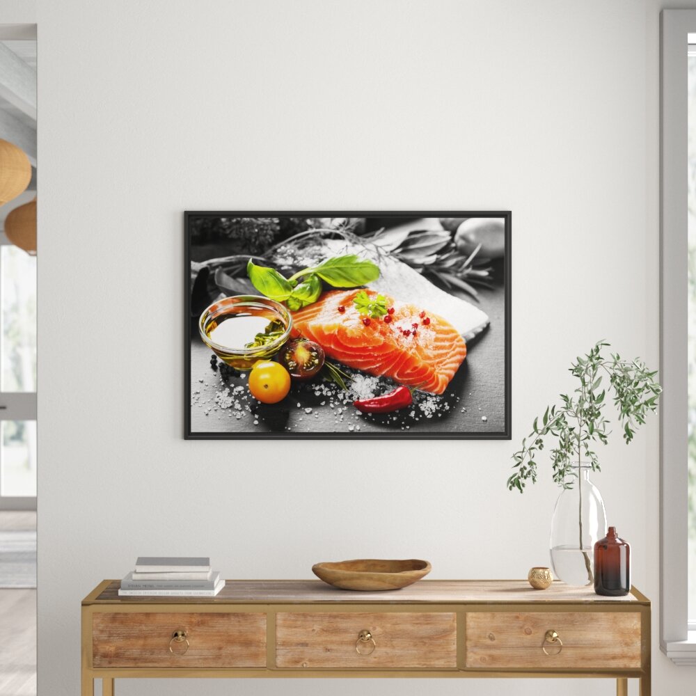 Gerahmter Grafikdruck Gourmet Salmon Fillet