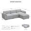 Canapé modulaire en L avec repose-pieds-575028793