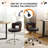Ring-Shaped Wooden Back Office Chair With Foot Spikes And Wheels-1265467734