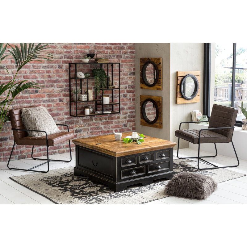 Accringt Four Leg Coffee Table with Storage