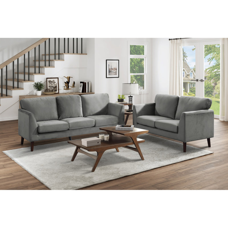 Ensemble de canapé 2 pièces Modern Modern, Gris