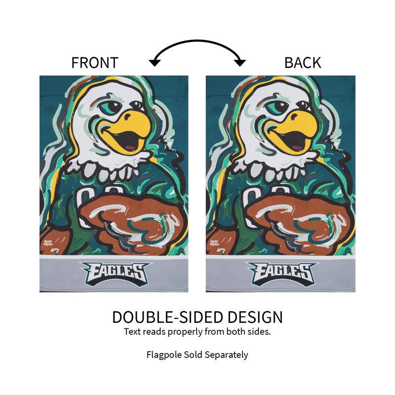 Drapeau de jardin en polyester 18 po x 13 po Philadelphia Eagles