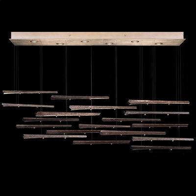 Luminaire suspendu géométrique pour îlot de cuisine 6 lumières Elevate