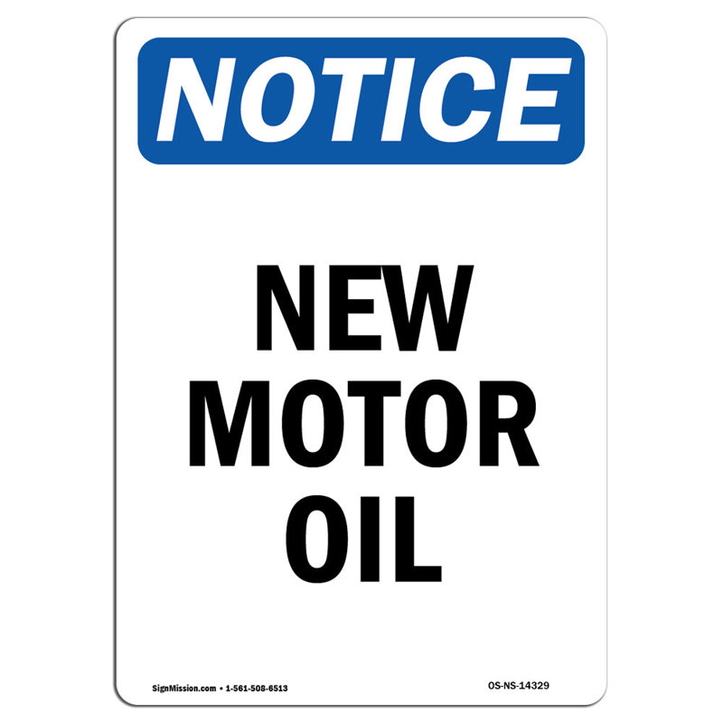 Nouvelle enseigne d'huile à moteur