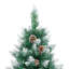 vidaXL Slim Christmas Tree with 300 LEDs Green and White-475104223