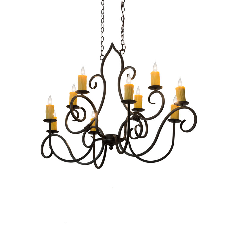 Lustre empire 10 lumières de style bougie Roger