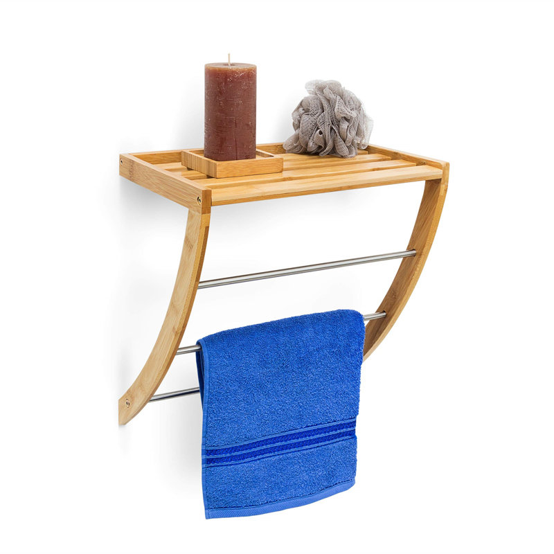 Perley 38cm Wood 3 Wall Towel Bar