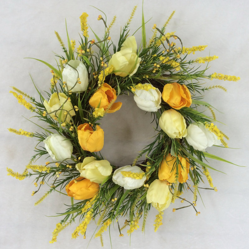 Tulipes avec couronne en polyuréthane Verts