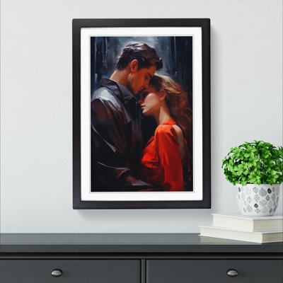Lovers Tachisme Art - Framed Print
