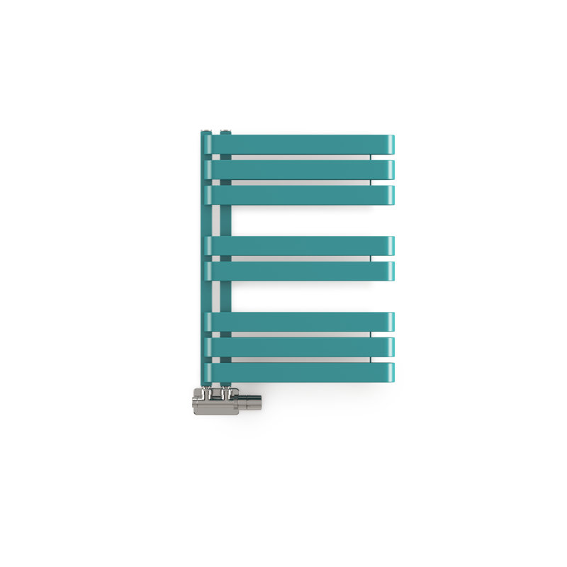 Warp S, Heated Towel Rail, Teal, 65.5cm H  x 50cm W x 11.2cm D