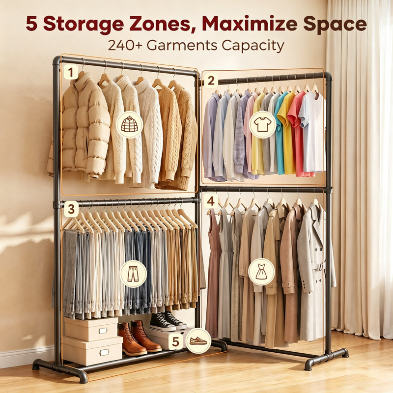 195 cm Clothes Rack