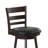 Commercial Grade Classic Ladderback Swivel Bar Height Barstool with Padded, Upholstered Seat-63099075-63099087