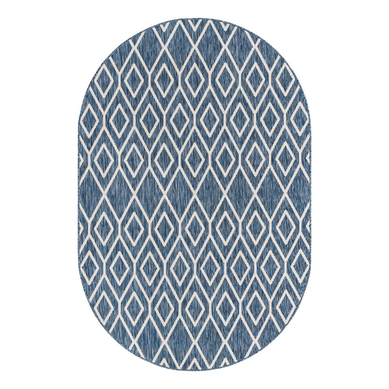 Turks and Caicos Indoor/Outdoor Rug, Oval 5'3" x 8'