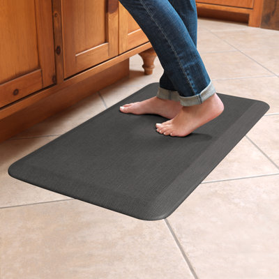 Tapis anti-fatigue designer en toile de ramie confortable
