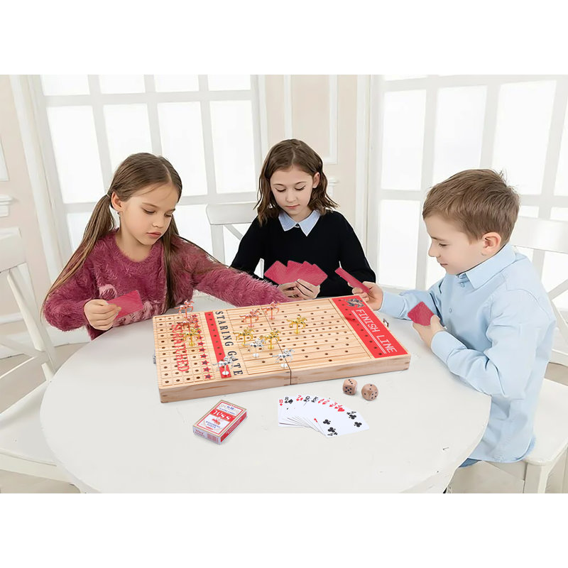 MUKE 2 Player Wood Horse Race