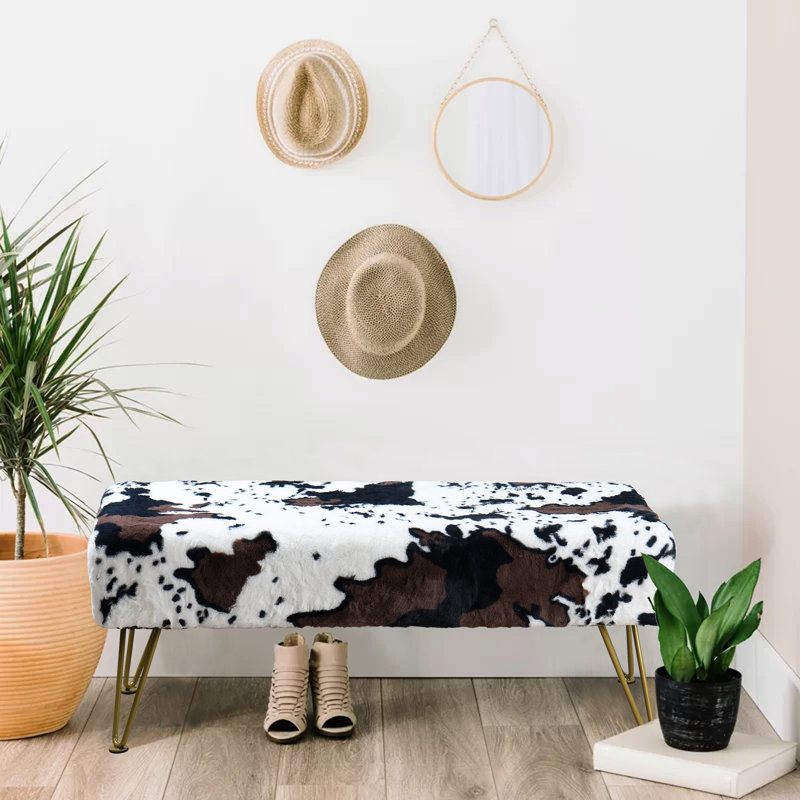 Getzemany Faux Fur Upholstered Bench
