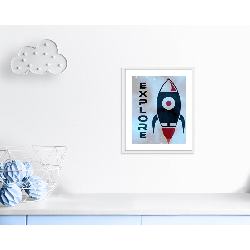 Explorer l’espace, H 25,5 po x l 21,5 po x P 1,19 po, Encadré de boîte blanc