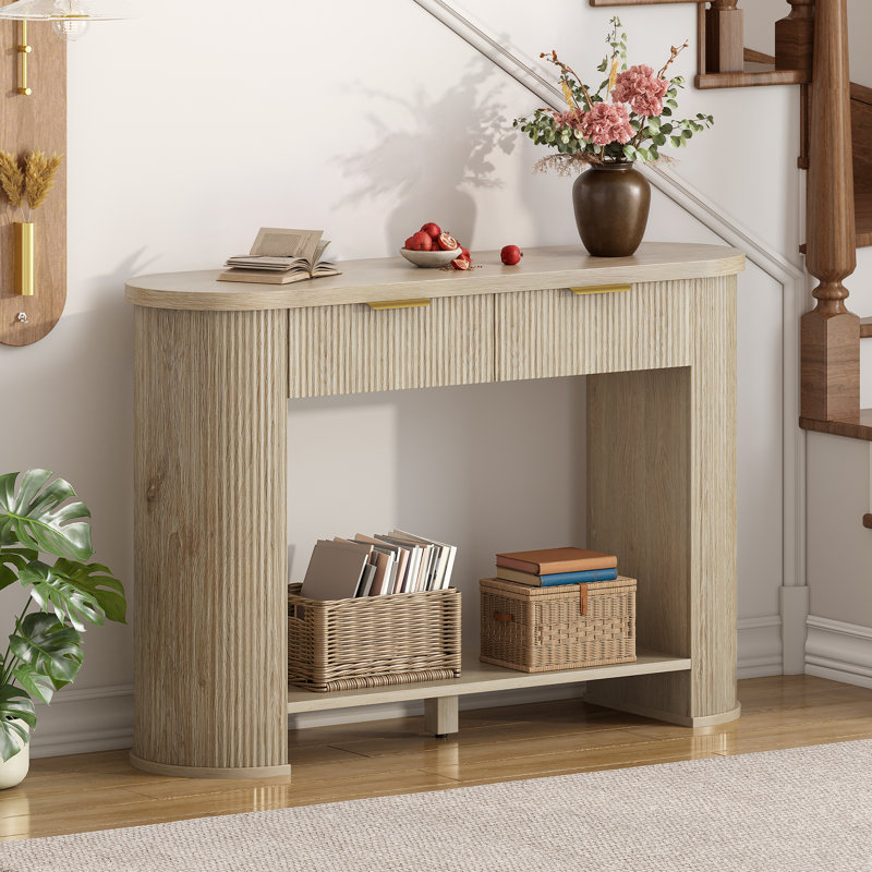  Canapé-lit cannelé avec rangement pour tiroir et tablette, H 30,7 po x l 31,5 po x P 13,8 po