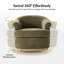 Fauteuil demi-tonneau pivotant Volk 31,25 po Volk-61388718
