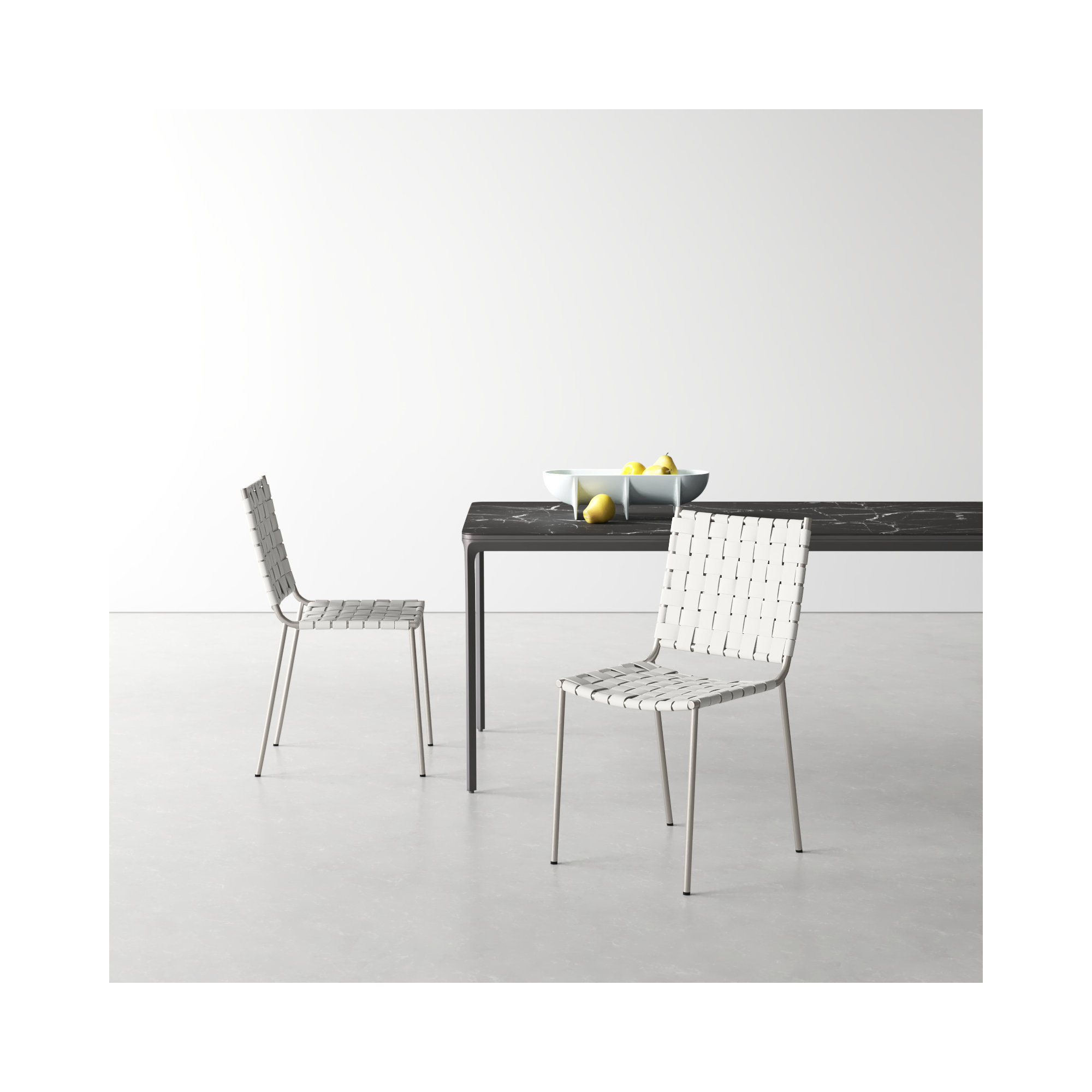 Ryland Upholstered Side Chair, Silver, White