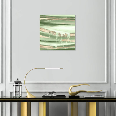 Lovely Emerald Gold Skies  Painting on Canvas