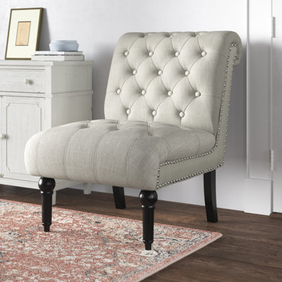 Glidewell 27"" Wide Tufted Polyester Slipper Chair -  Alcott HillÂ®, 6FF7D02EC977418CA9A082037764C563