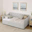 Twin Size Upholstery DayBed with Twin Size Pop-up Trundle and USB Charging-1073054464