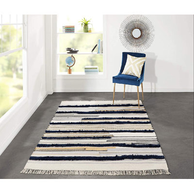 Wool Striped Indoor / Outdoor Rug