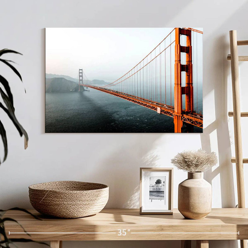 Hazy Gate Bridge, 16" H x 24" W