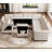 Ashbury Ivery 116.6" Wide Linen Reversible Modular Sofa Living room Sectional Couch with Storage Ottoman-2118647498