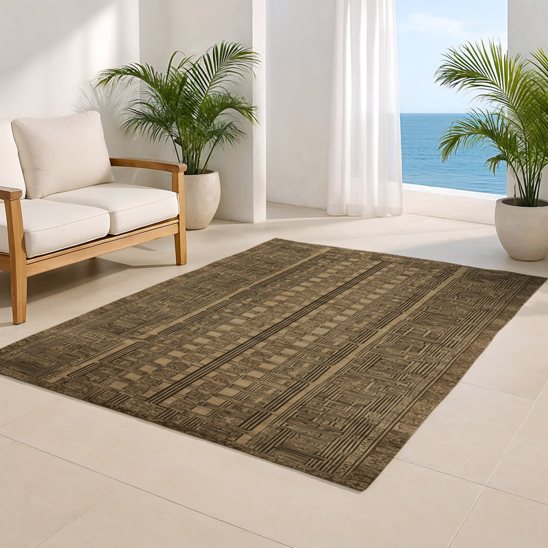 Tapis intérieur et extérieur ArtDeco, Rectangle 9 pi x 12 pi