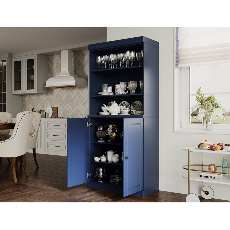 Garde-manger 100% bois massif Bryani Palace Imports, Marine