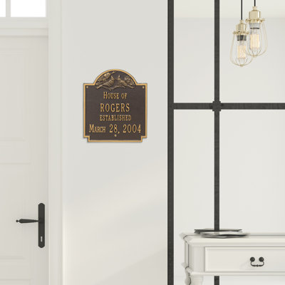Cardinal 4-Line Wall Address Plaque