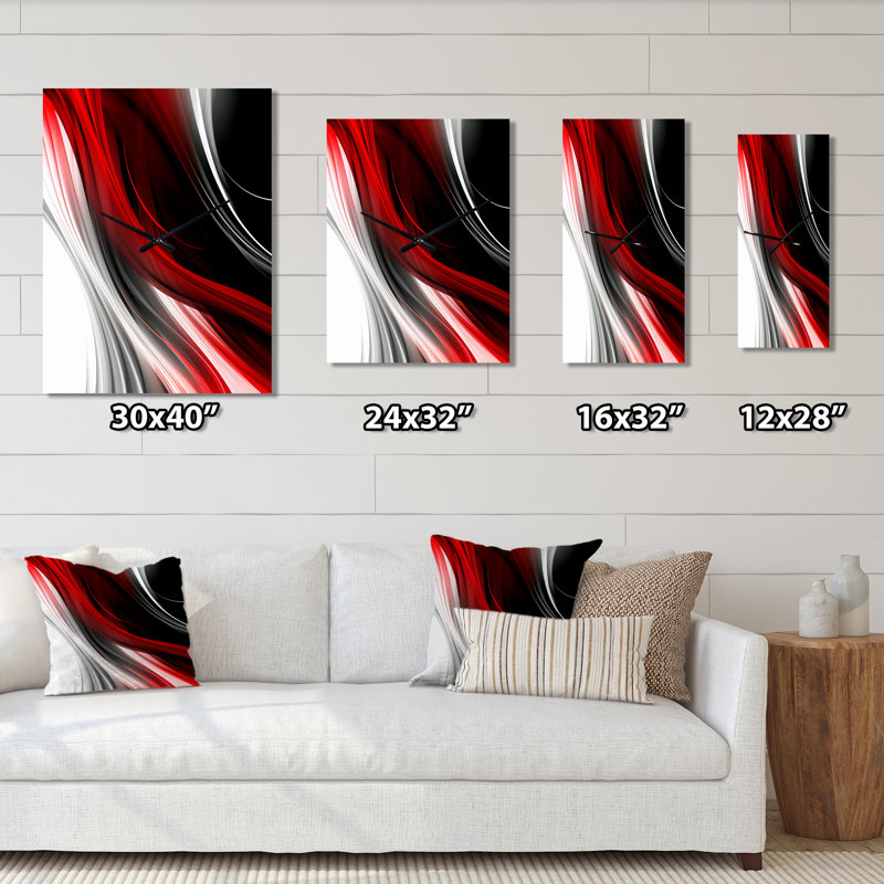 Iolene - Horloges murales Modern Waves, H 28 po x l 12 po