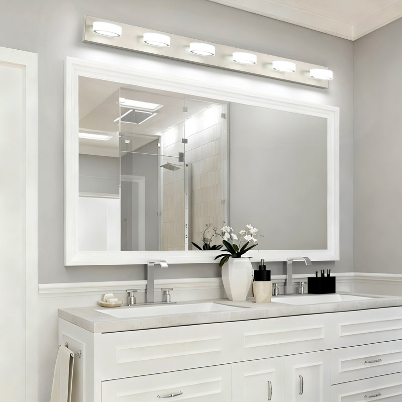 Éclairage à DEL à intensité variable pour meuble-lavabo à DEL 5500K, 270 °, 6, Nickel brossé