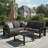 Nolensville Outdoor 5-Person L-Shaped Patio Conversation Set-921829770