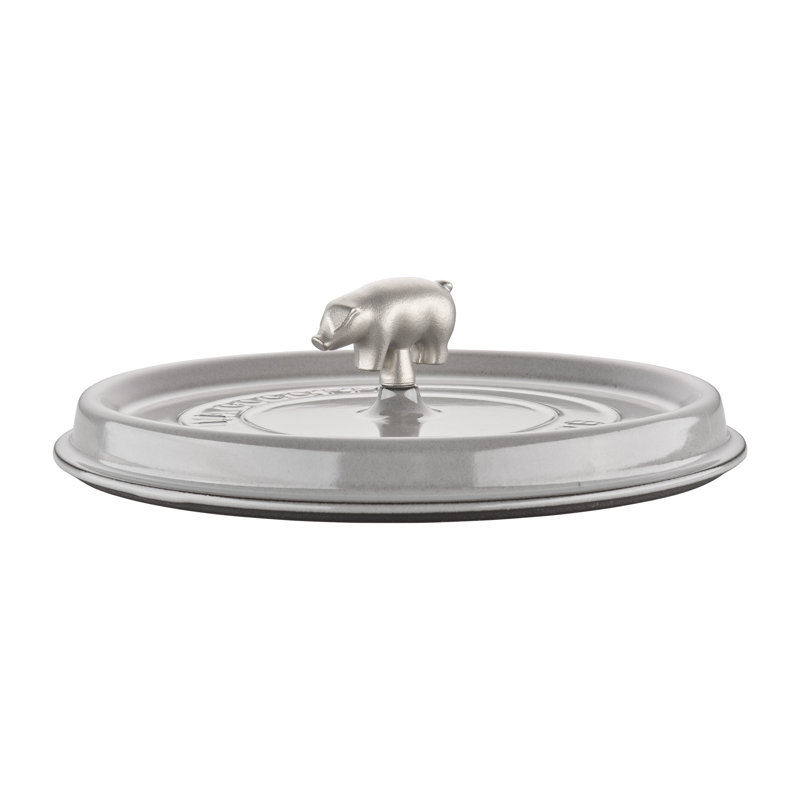 Staub Cast Iron 6 qt. Cast Iron Round Dutch Oven with Lid, Graphite Gray