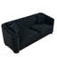 Canapé Chesterfield 77 po 77 po - 3 places, capitonné, clouté, 2 coussins - noir-129466654