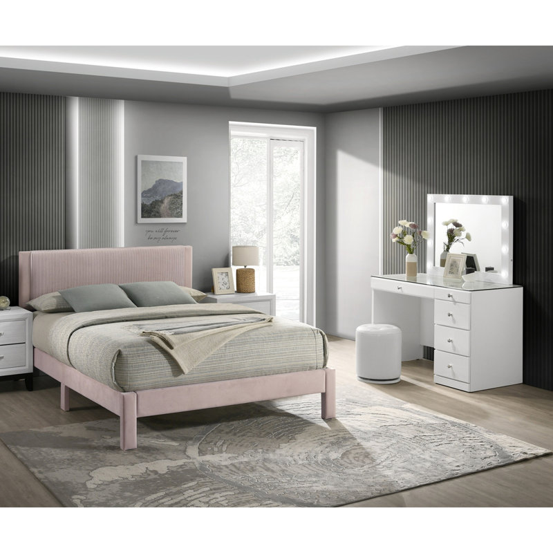 Urban Simplicity Bed, Twin, Pink