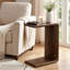 Solid Wood Pedestal End Table-1094046659