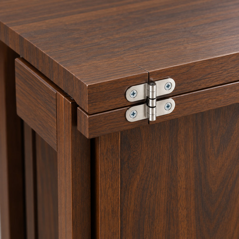 Table d'appoint multifonctionnelle de 41 pouces avec plateau de repas pliable et 4 grandes étagères de rangement