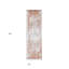 Tapis de couloir abstrait 8 pi rouge et gris ivoire