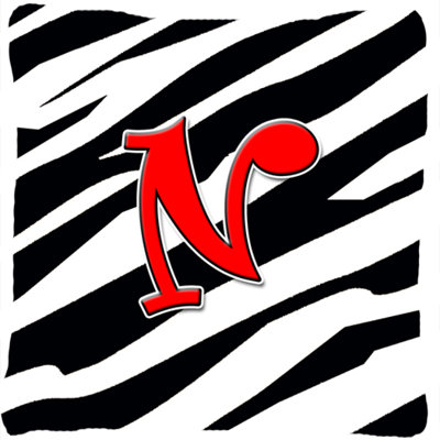 Monogramme initiale Zebra intérieur/extérieur Throw Pillow
