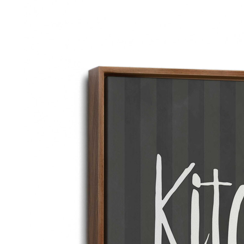 «Kitchen Rules» par Art texturé, L 30 x H 40, Toile avec cadre, Brun