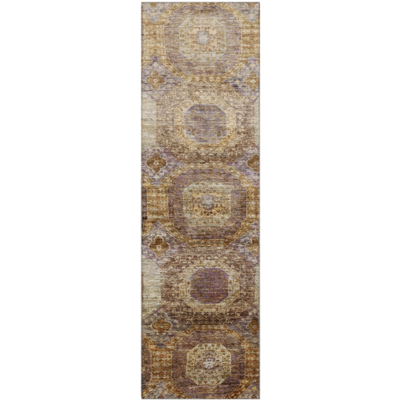 Premium Machine Washable Mayfield AMF1944 Panels Rug, Runner 2'3" x 7'6"