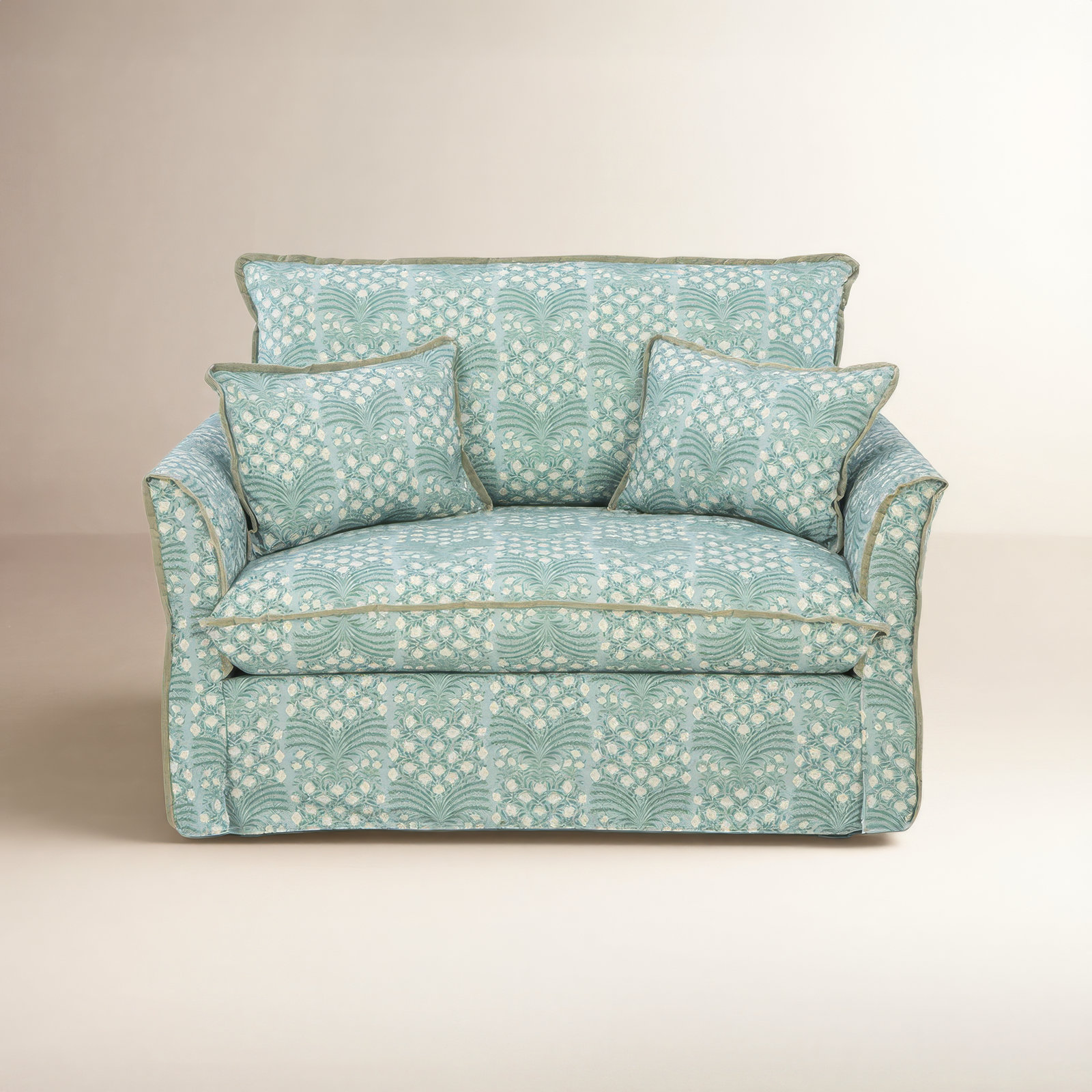 Erin & Ben Co. Upholstered Accent Chair, Blue/Green
