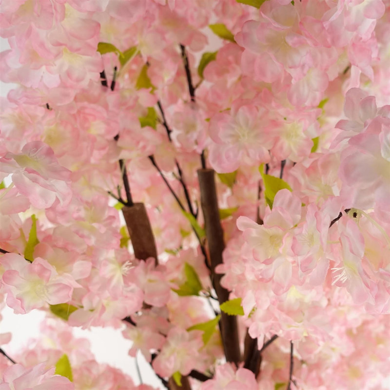 Plastic, Silk Artificial Arrangement in Planter, Pink