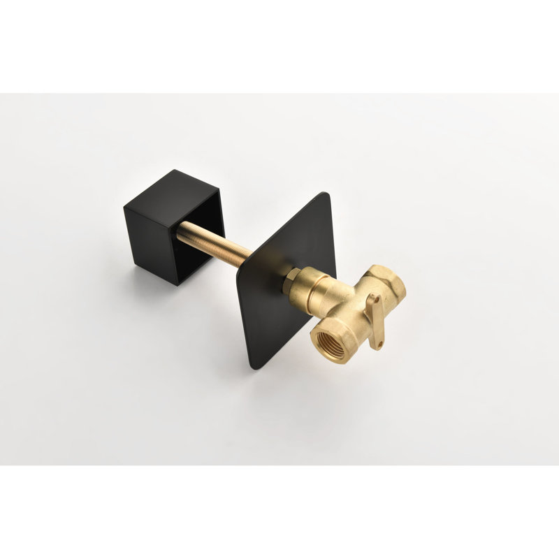 Extra High Flow Volume Control Valve - 3/4" Cast Metal, Brass Handle, Construction, Matt Black Shower Metal Ensures Performance, Finish